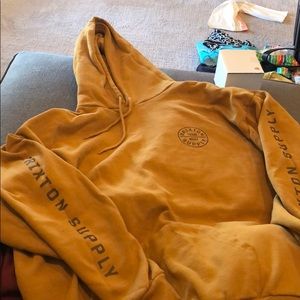 Brixton Men’s Mustard/brown Hoodie XL